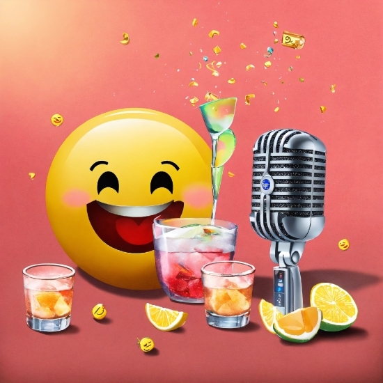 Food, Tableware, Smile, Fruit, Microphone, Liquid