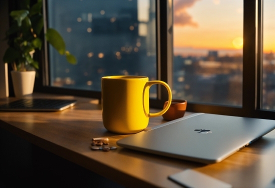 Computer, Table, Laptop, Tableware, Drinkware, Personal Computer