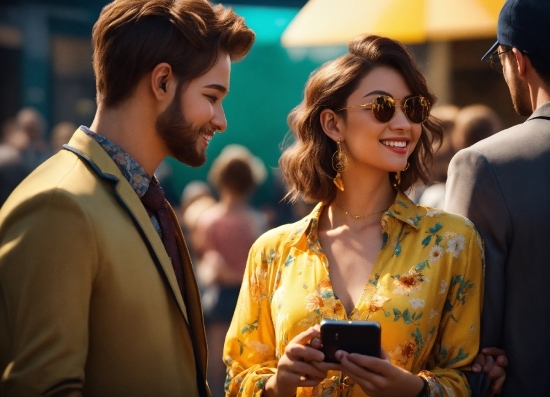 Smile, Hairstyle, Photograph, Vision Care, Human, Sunglasses