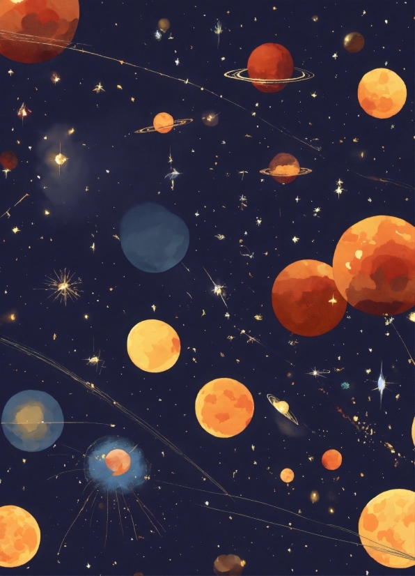 Nature, Orange, World, Astronomical Object, Art, Font