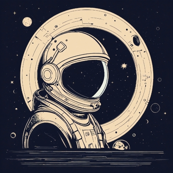 Art, Font, Flash Photography, Gas Mask, Astronaut, Circle