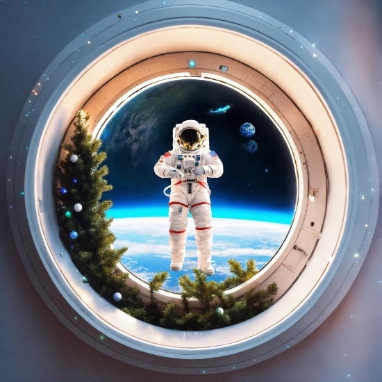 World, Art, Circle, Electric Blue, Astronaut, Space