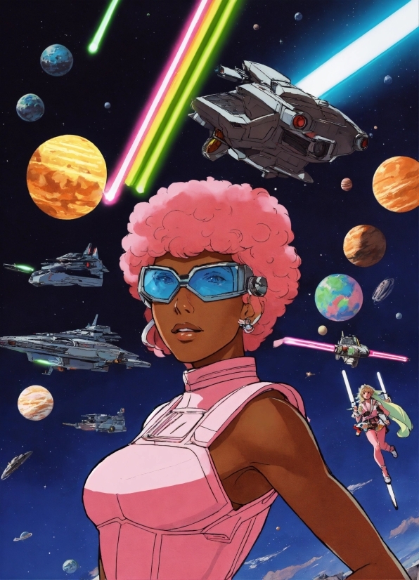 Pink, Art, Goggles, Eyewear, Entertainment, Magenta