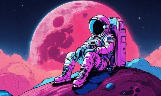 World, Art, Organism, Pink, Astronomical Object, Astronaut