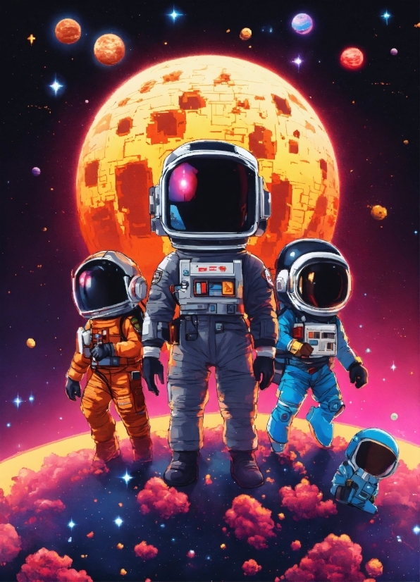 Light, Astronaut, World, Cartoon, Entertainment, Red