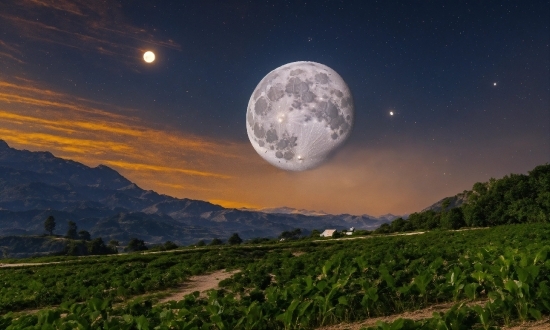 Sky, Plant, Cloud, Atmosphere, Moon, Ecoregion