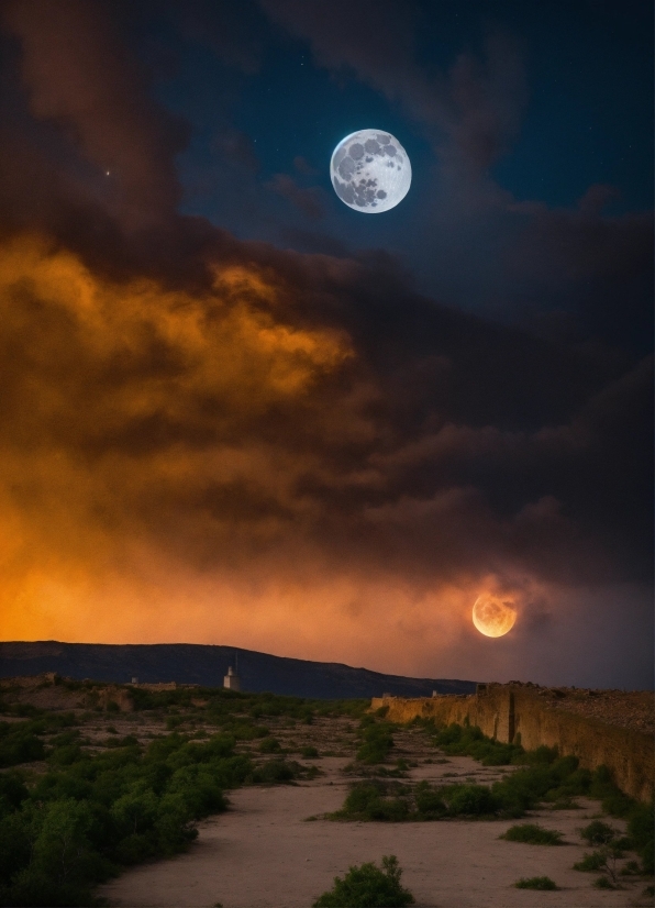 Cloud, Sky, Plant, Atmosphere, Moon, Light