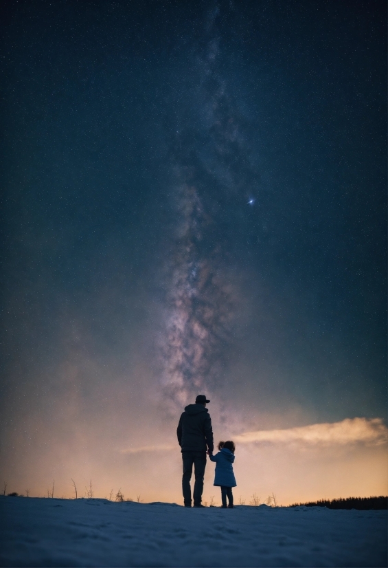 Sky, Cloud, Gesture, People In Nature, Dusk, Snow