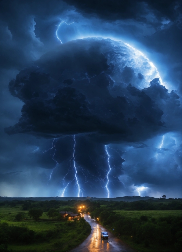 Cloud, Sky, Lightning, Atmosphere, Daytime, Thunder