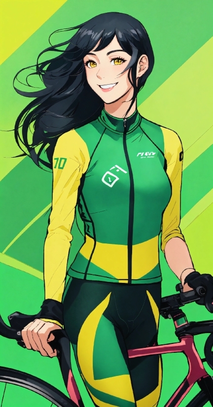 Outerwear, Green, Sleeve, Yellow, Thigh, Sports Uniform