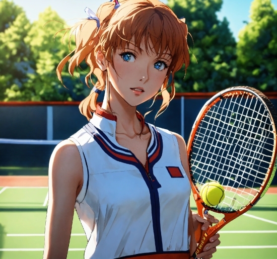 Hair, Tennis, Racketlon, Tennis Racket, Sports Equipment, Arm