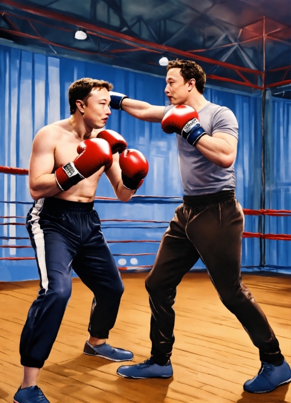 Footwear, Shorts, Blue, Chest, Boxing Glove, Boxing