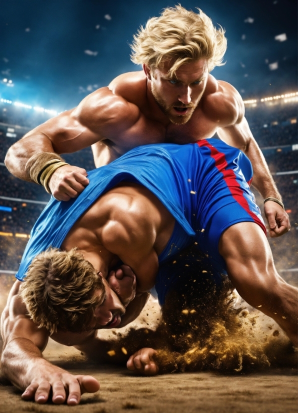 Shorts, Folk Wrestling, Muscle, Grappling, Combat Sport, Flash Photography