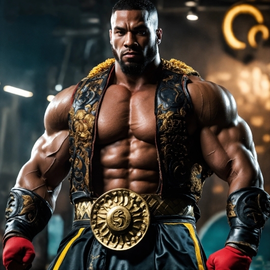 Muscle, Bodybuilder, Combat Sport, Glove, Chest, Striking Combat Sports