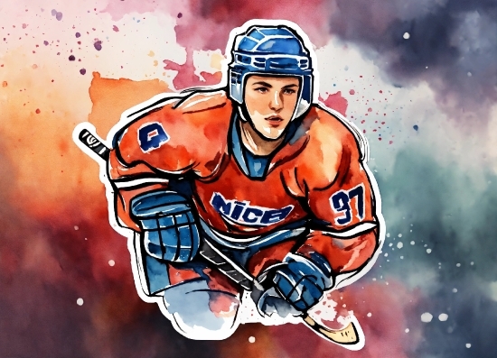 Sports Equipment, Sports Gear, Jersey, Cartoon, Player, Art