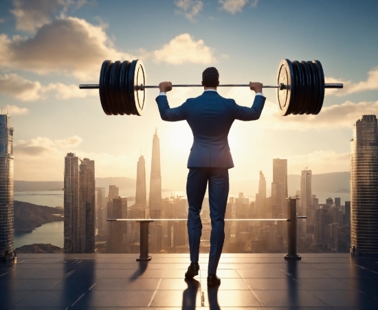 Sky, Cloud, Photograph, Weightlifting, Leg, Weightlifter