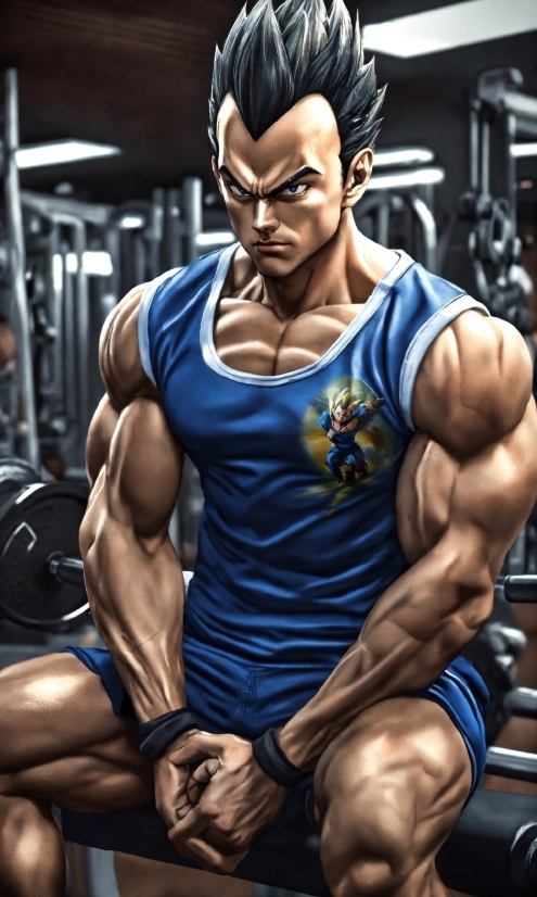 Shoulder, Muscle, Cartoon, Shorts, Bodybuilder, Bodybuilding