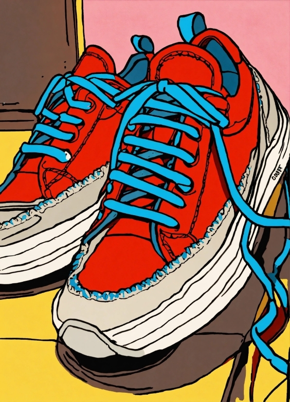 Footwear, Shoe, Vertebrate, Organ, Azure, Sports Equipment