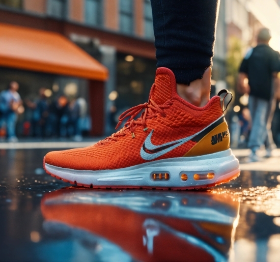 Shoe, Orange, Walking Shoe, Grey, Sportswear, Cool