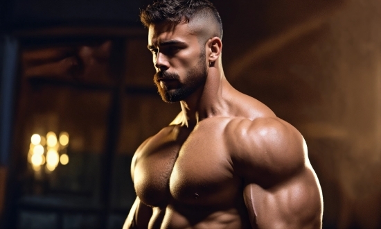 Bodybuilder, Muscle, Bodybuilding, Jaw, Flash Photography, Vest