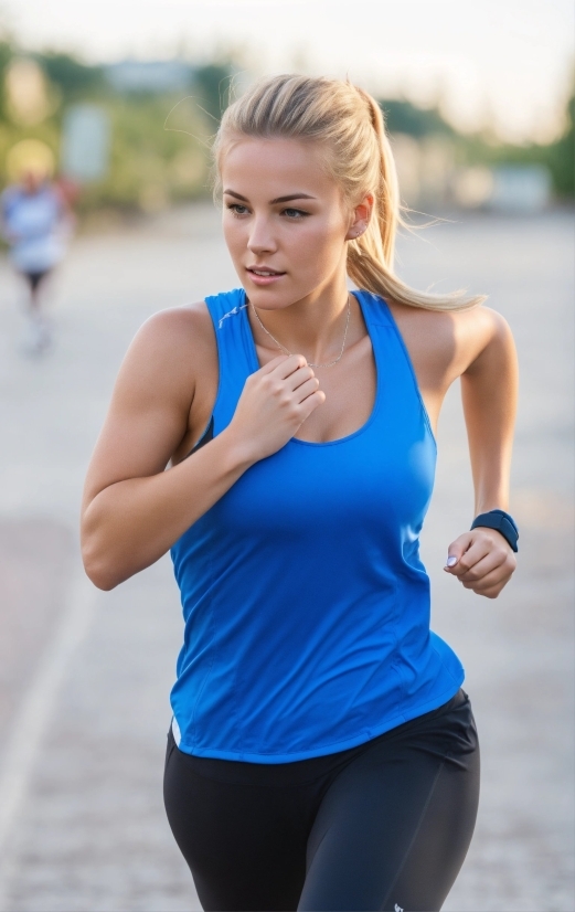 Face, Hair, Joint, Active Tank, Shoulder, Yoga Pant