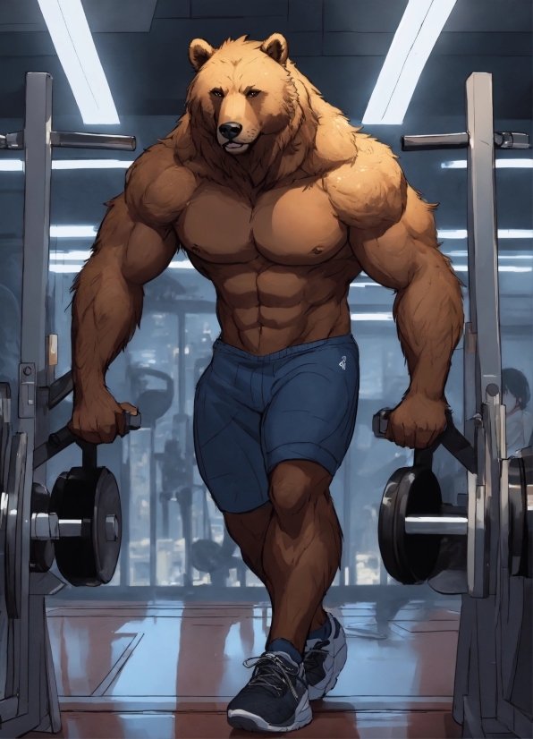 Bodybuilder, Muscle, Jaw, Bodybuilding, Cartoon, Thigh