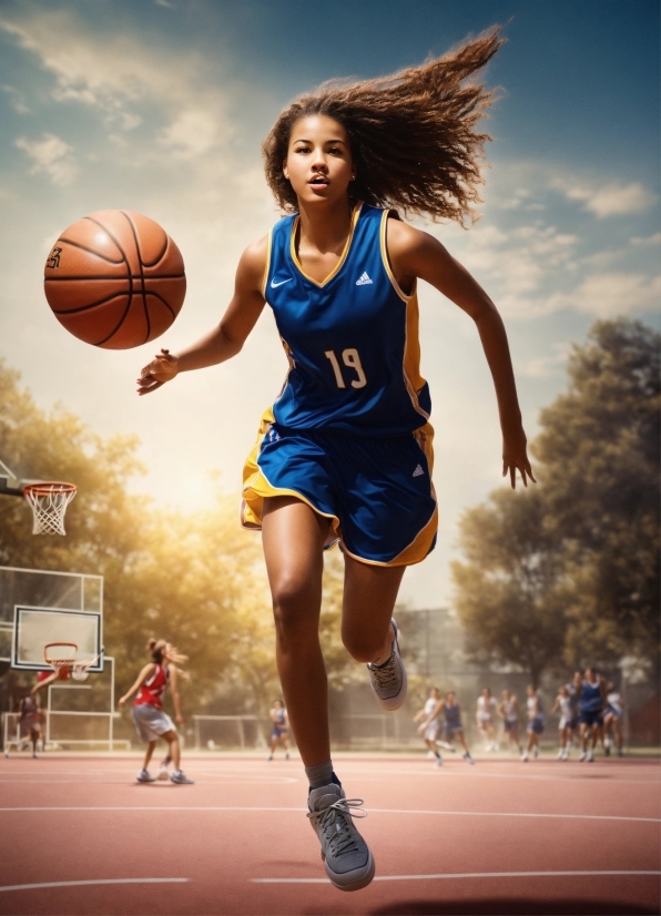 Basketball, Sky, Shorts, Cloud, Sports Equipment, Basketball Moves