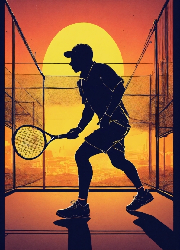 Playing Sports, Sports Equipment, Tennis, Light, Strings, Sky