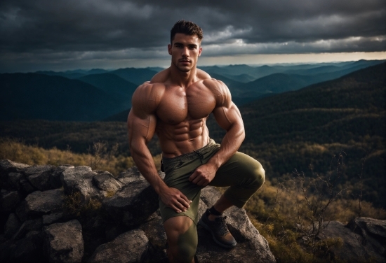 Cloud, Shorts, Sky, Flash Photography, Human Body, Mountain