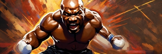 Cartoon, Bodybuilder, Art, Chest, Combat Sport, Contact Sport