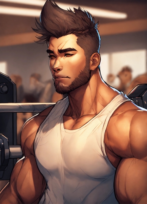 Muscle, Fashion, Neck, Jaw, Eyelash, Cartoon