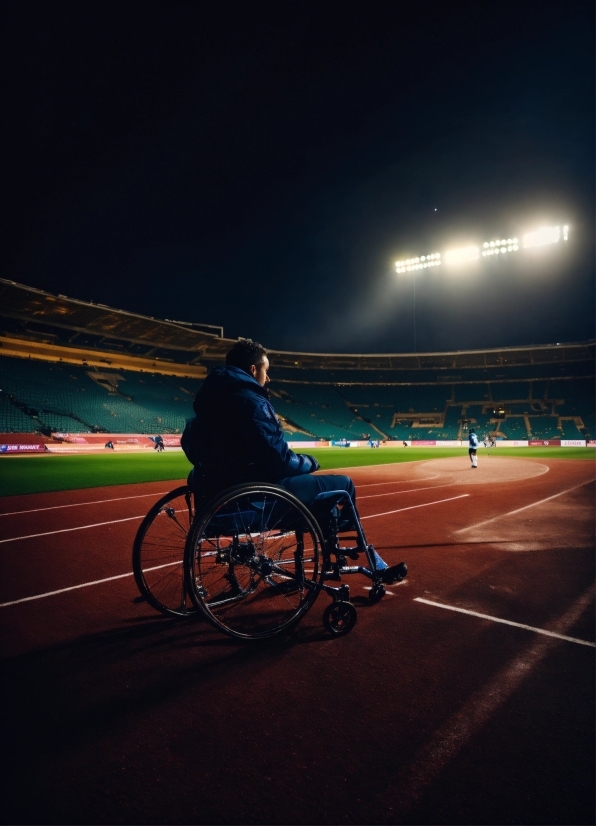 Wheel, Wheelchair, Wheelchair Sports, Tire, Sky, Automotive Lighting