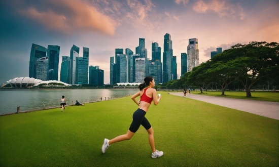 Cloud, Sky, Skyscraper, Building, Plant, People In Nature