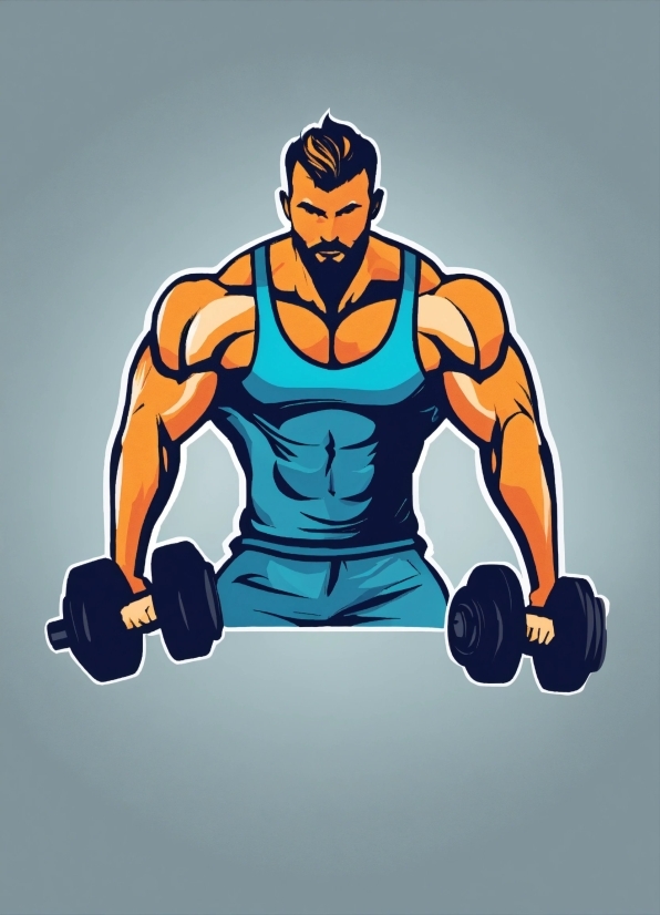 Bodybuilder, Shorts, Bodybuilding, Human Body, Sleeve, Cartoon