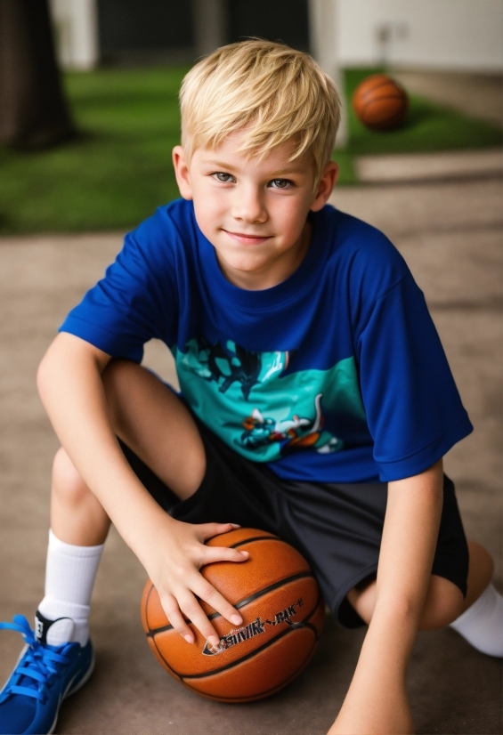 Basketball, Shorts, Arm, Smile, Orange, Sports Equipment