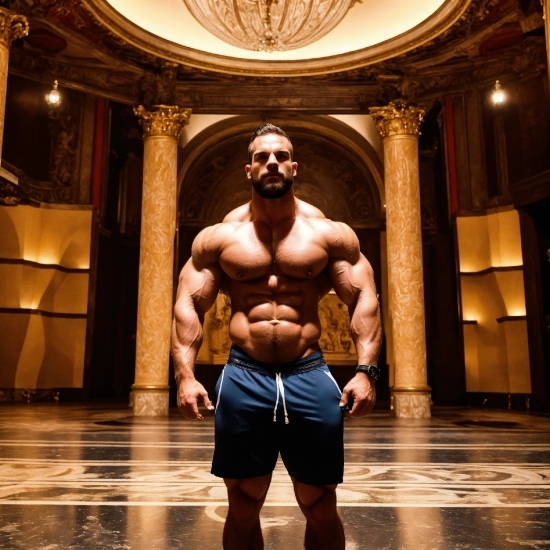 Shorts, Muscle, Bodybuilder, Bodybuilding, Chest, Thigh