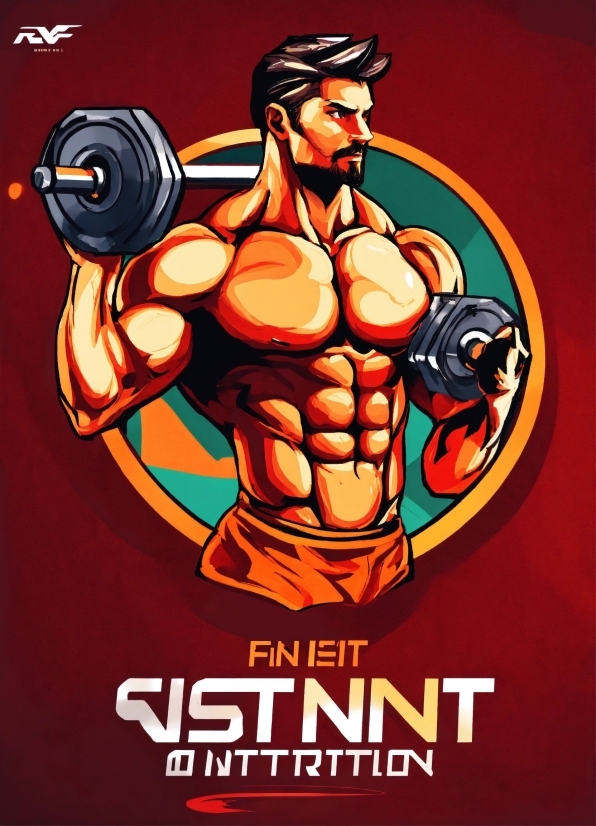 Cartoon, Poster, Bodybuilder, Chest, Bodybuilding, Art