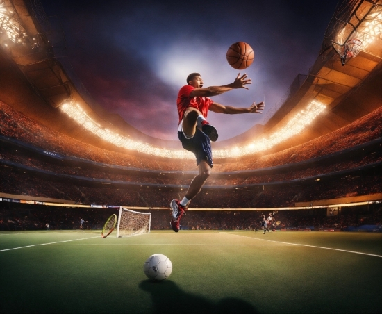 Atmosphere, Sports Equipment, Light, Football, Sky, Ball