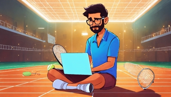 Racketlon, Racquet Sport, Cartoon, Leisure, Eyewear, Fun