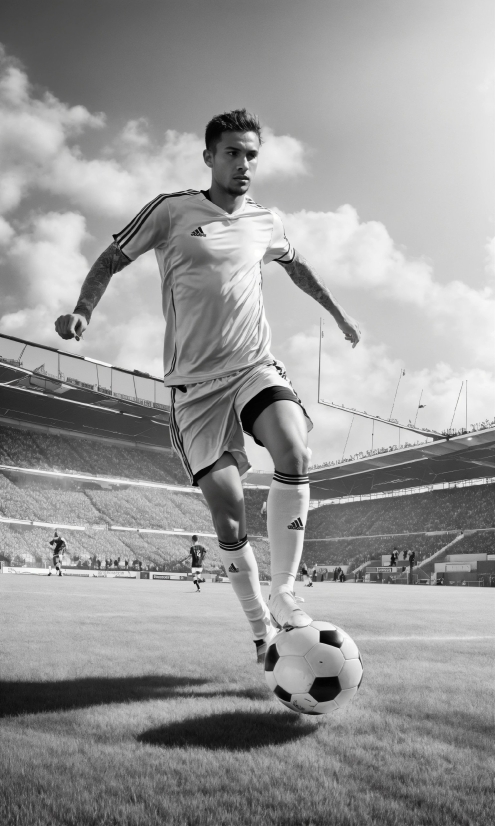 Sky, Cloud, Sports Equipment, Soccer, White, Football