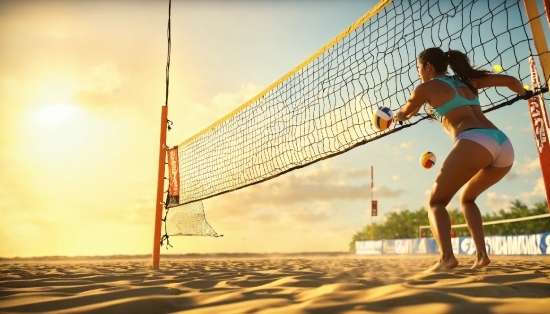 Sky, Cloud, Volleyball Net, Sports Equipment, Net Sports, Volleyball