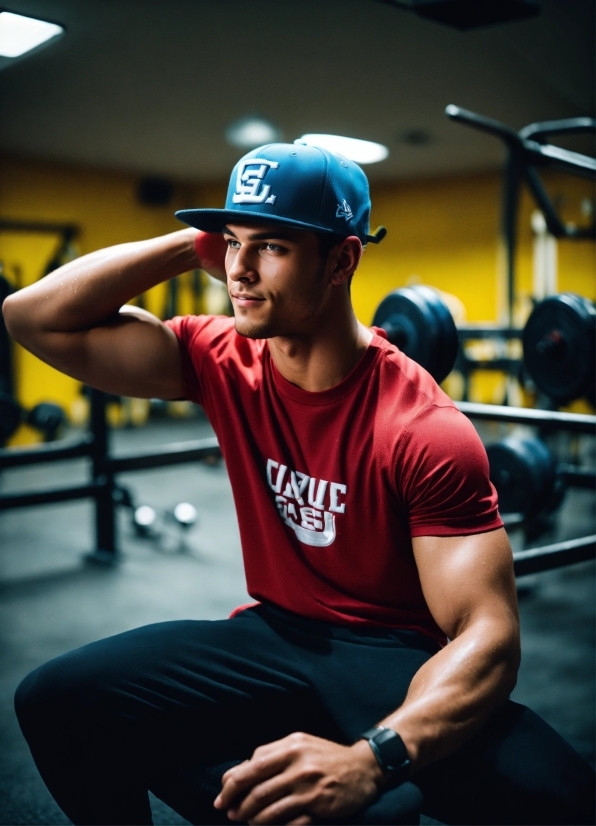 Watch, Helmet, Muscle, Cap, Human, Flash Photography