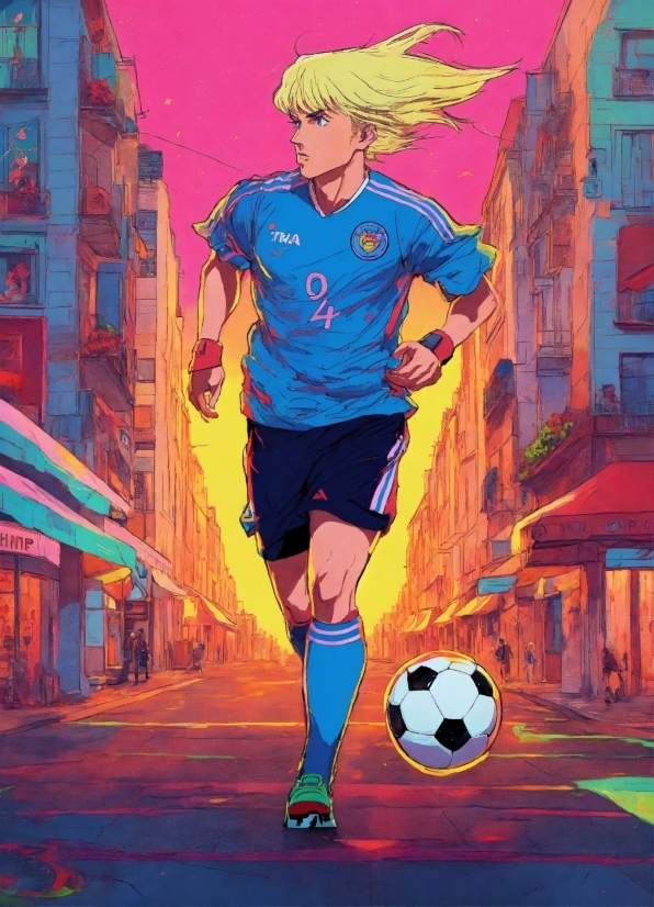 Shorts, World, Soccer, Azure, Blue, Football