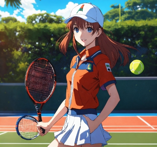 Clothing, Hair, Racketlon, Tennis, Sports Equipment, Strings