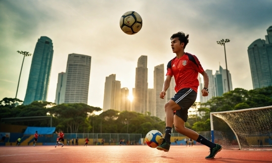 Sky, Sports Equipment, Photograph, Cloud, Light, Football