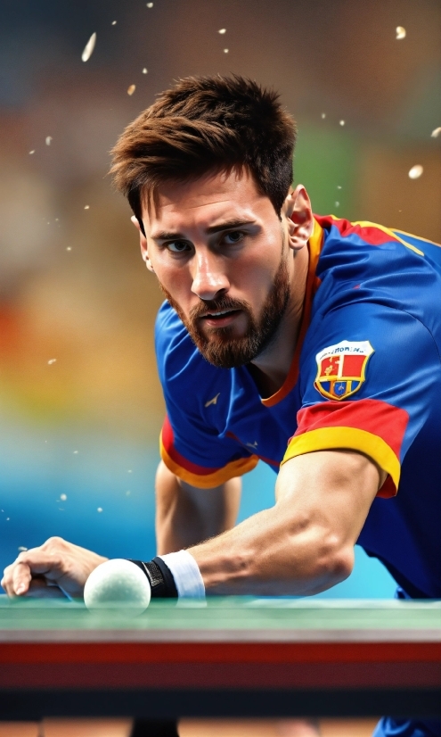 Sports Uniform, Human, Sports Equipment, Gesture, Beard, Player