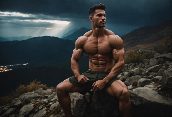 Sky, Mountain, Cloud, Flash Photography, Jaw, Shorts