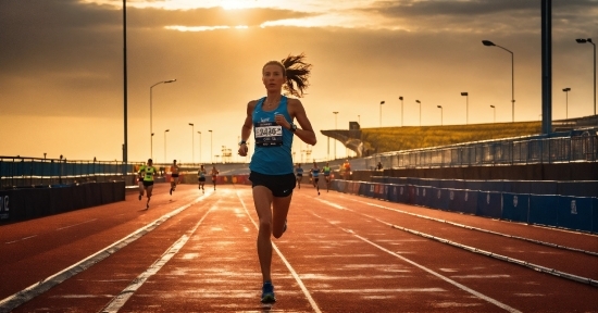 Sky, Cloud, Track And Field Athletics, Sports Uniform, Street Light, Racing