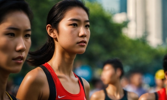 Happy, Leisure, Crowd, Athlete, T-shirt, Vest