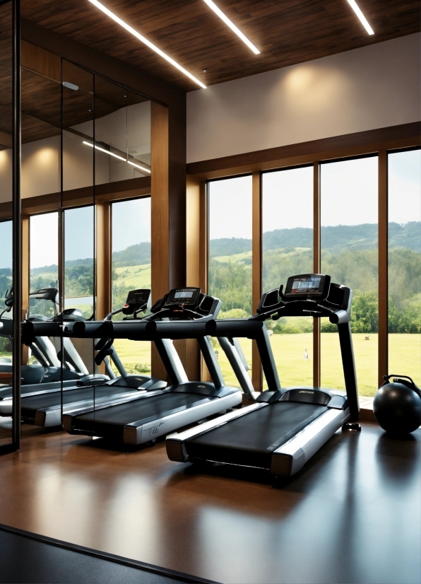 Table, Treadmill, Building, Interior Design, Wood, Desk